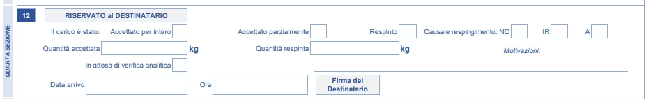 Compilare sezione riservato al destinatario nuovo modello FIR